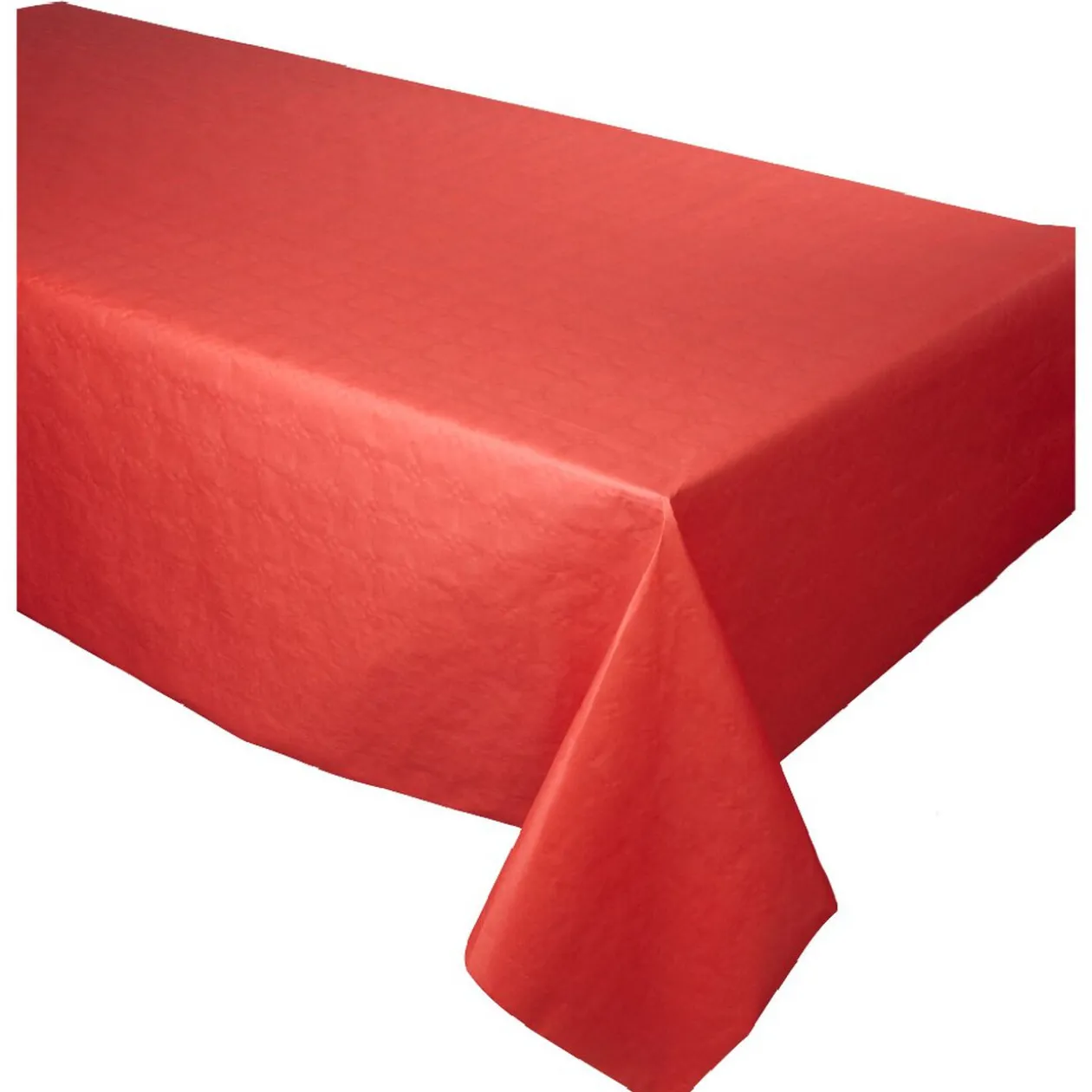 Nappe damassée rouge en papier 6 m