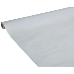 Nappe en papier voie sèche effet tissu argent 5 m