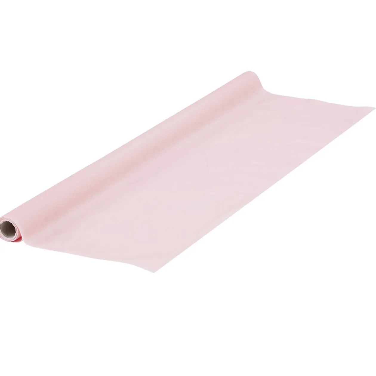 Nappe en papier voie sèche effet tissu rose pâle L 4 m