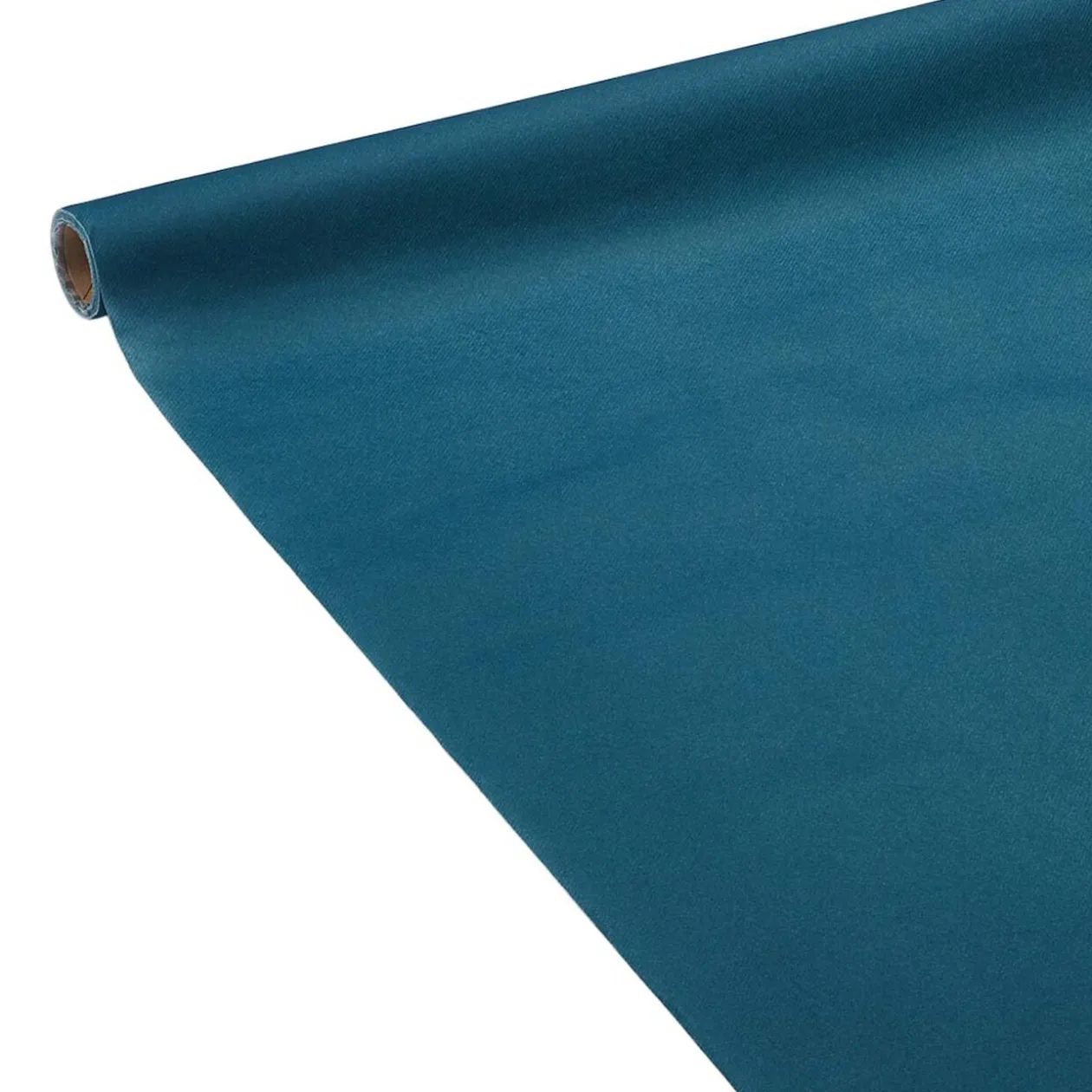 Nappe en papier voie sèche effet tissu bleu canard 4 m