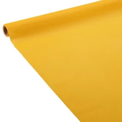Nappe en papier voie sèche effet tissu jaune 4 m