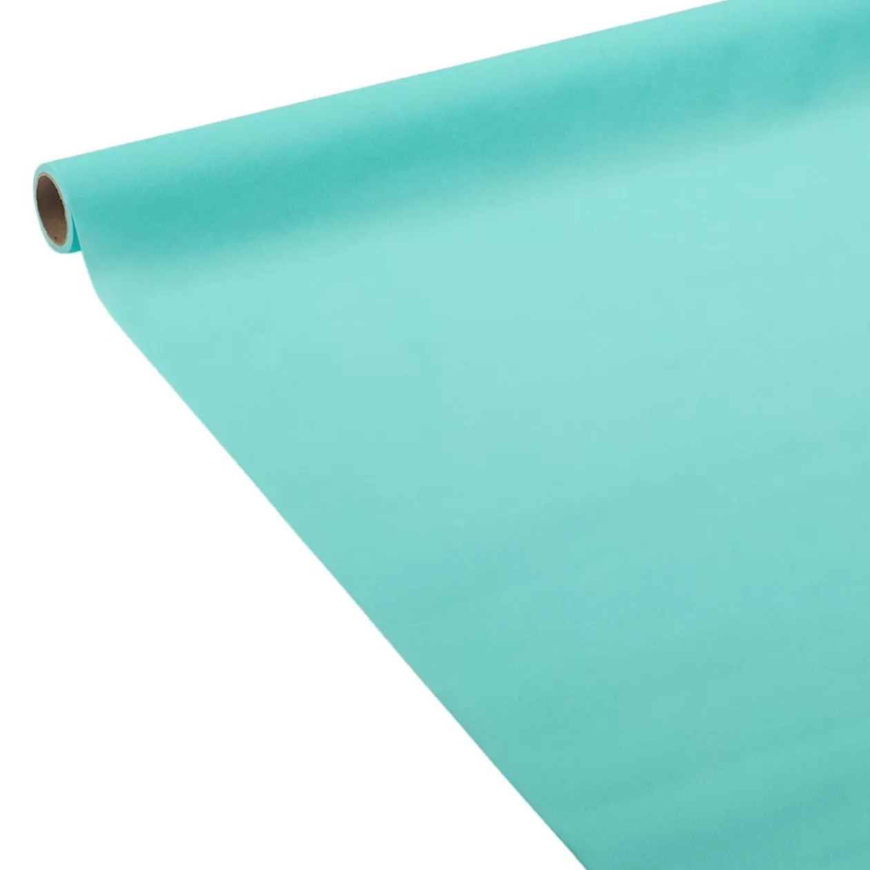 Nappe en papier voie sèche effet tissu vert d'eau 4 m