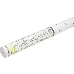 Nappe gauffrée blanche avec modifs géométriques