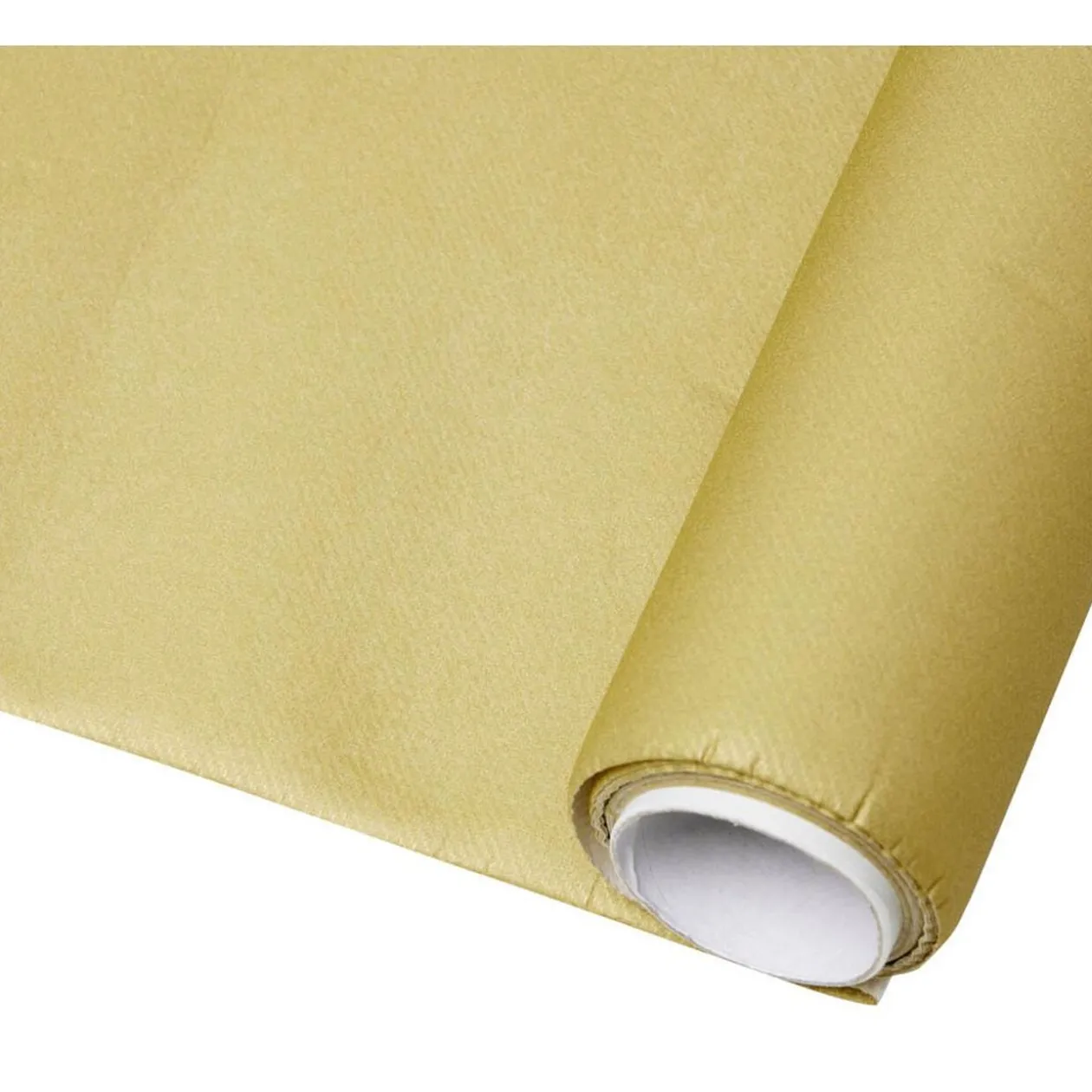 Nappe rectangulaire jetable Airlaid doré 120x400 cm