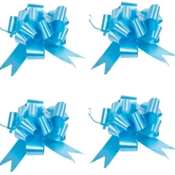 Noeud à tirer bleu turquoise x4