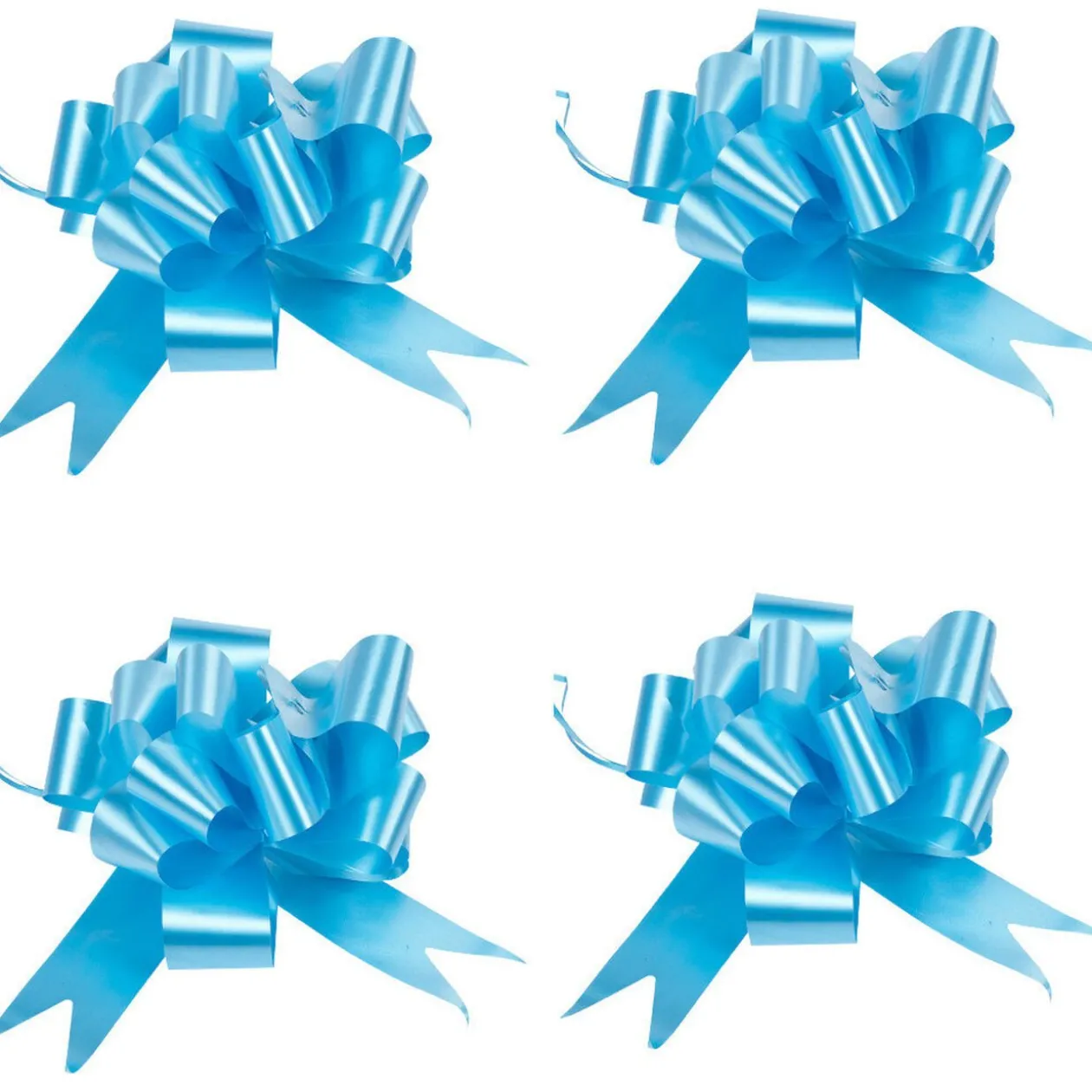 Noeud à tirer bleu turquoise x4