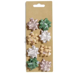 Noeud bolduc vert et beige x8