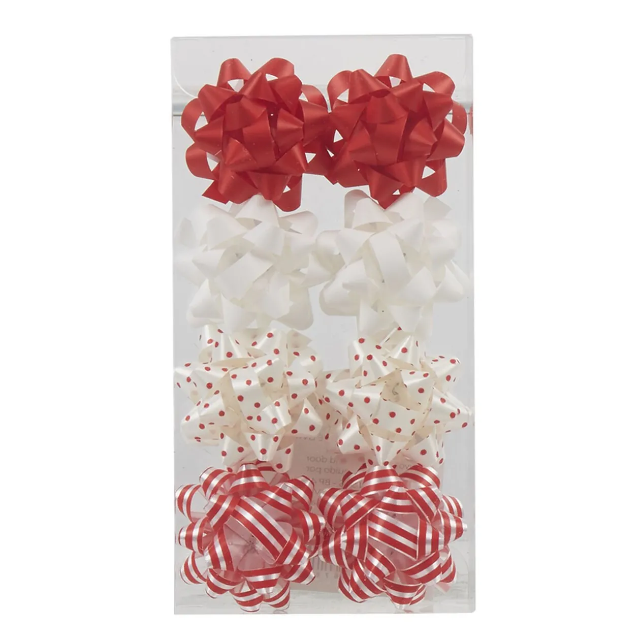 Noeud cadeaux rouge et blanc X8