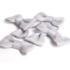 Noeud déco argenté x6