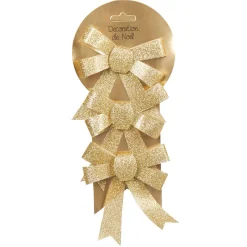 Noeud doré à suspendre x3