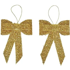 Noeud lumineux doré 10 LED