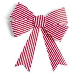 Noeud rayé rouge et blanc Candyland 28x32cm