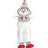 Oiseau assis déco Noël avec pattes pendantes H54cm
