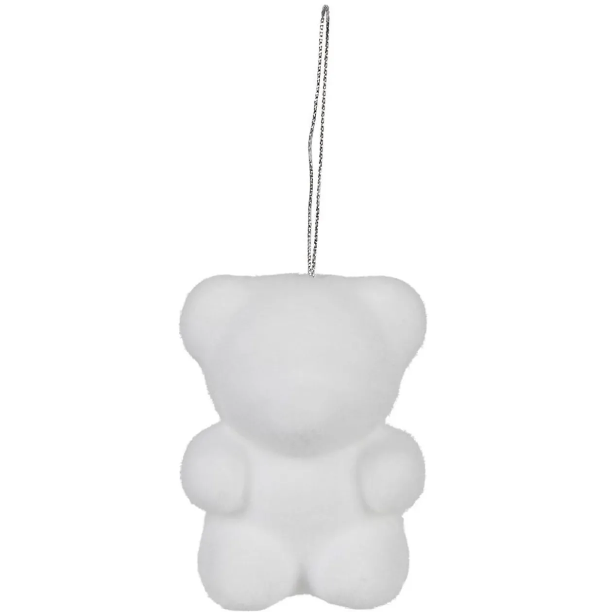 Ours blanc à suspendre Noël x5
