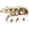 Ours lumineux Noël en bois paysage 8LED blanc chaud 23x3xH13cm