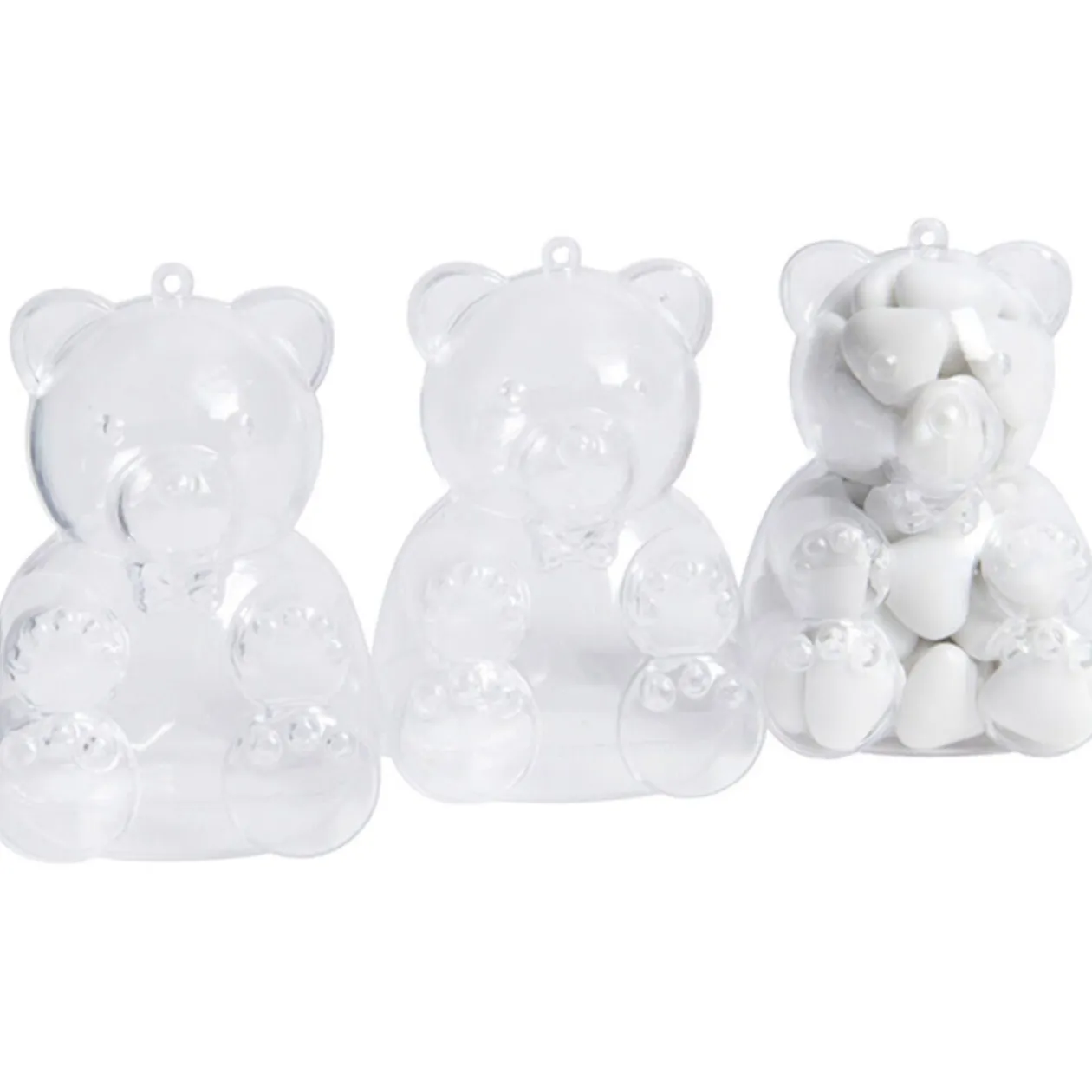 Ourson à dragées transparent x3