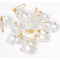 Ourson transparent à épingler x10