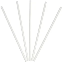 Paille en papier blanche x100