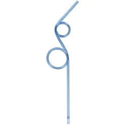 Paille forme tordue plastique réutilisable - Ø0,5x4xH24cm