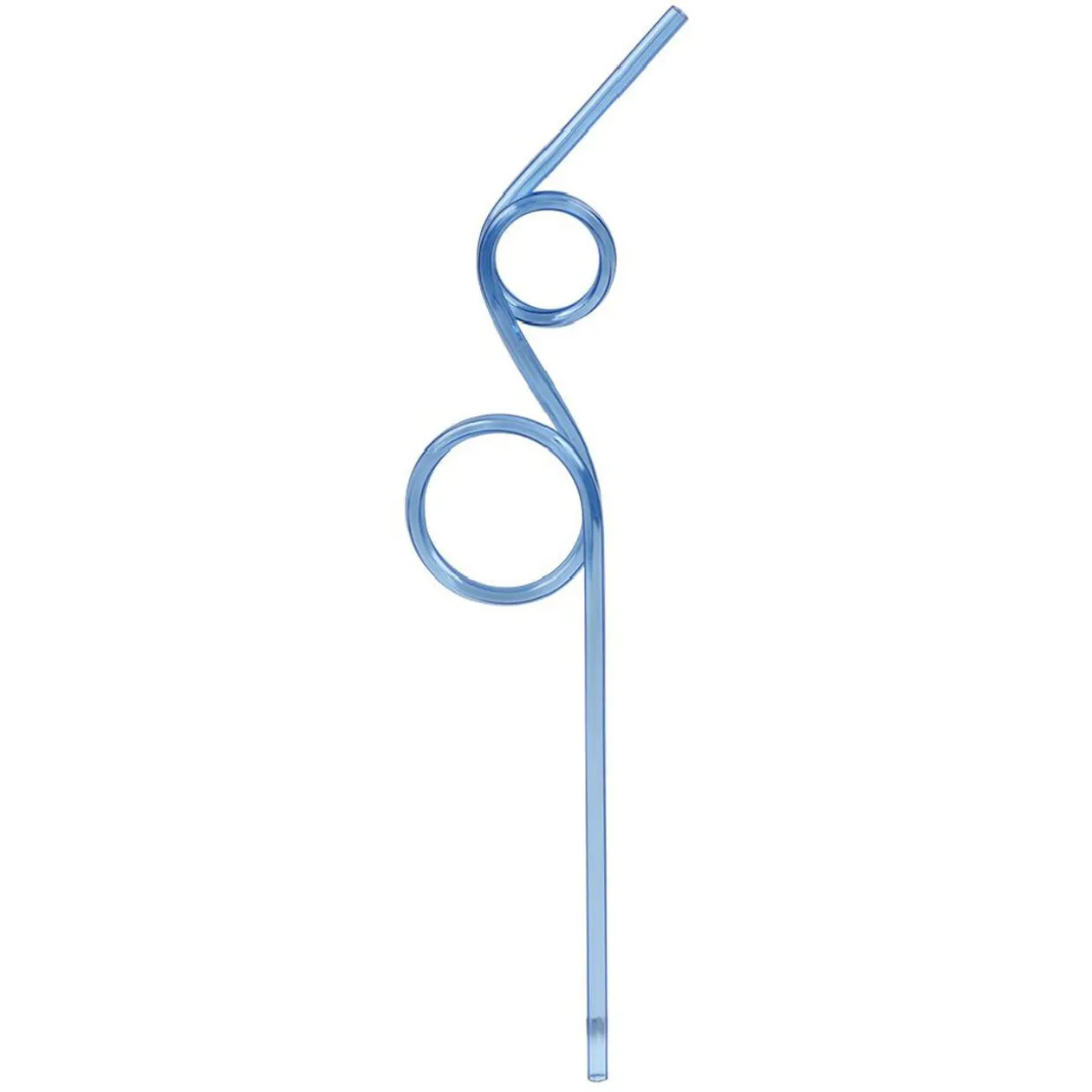 Paille forme tordue plastique réutilisable - Ø0,5x4xH24cm