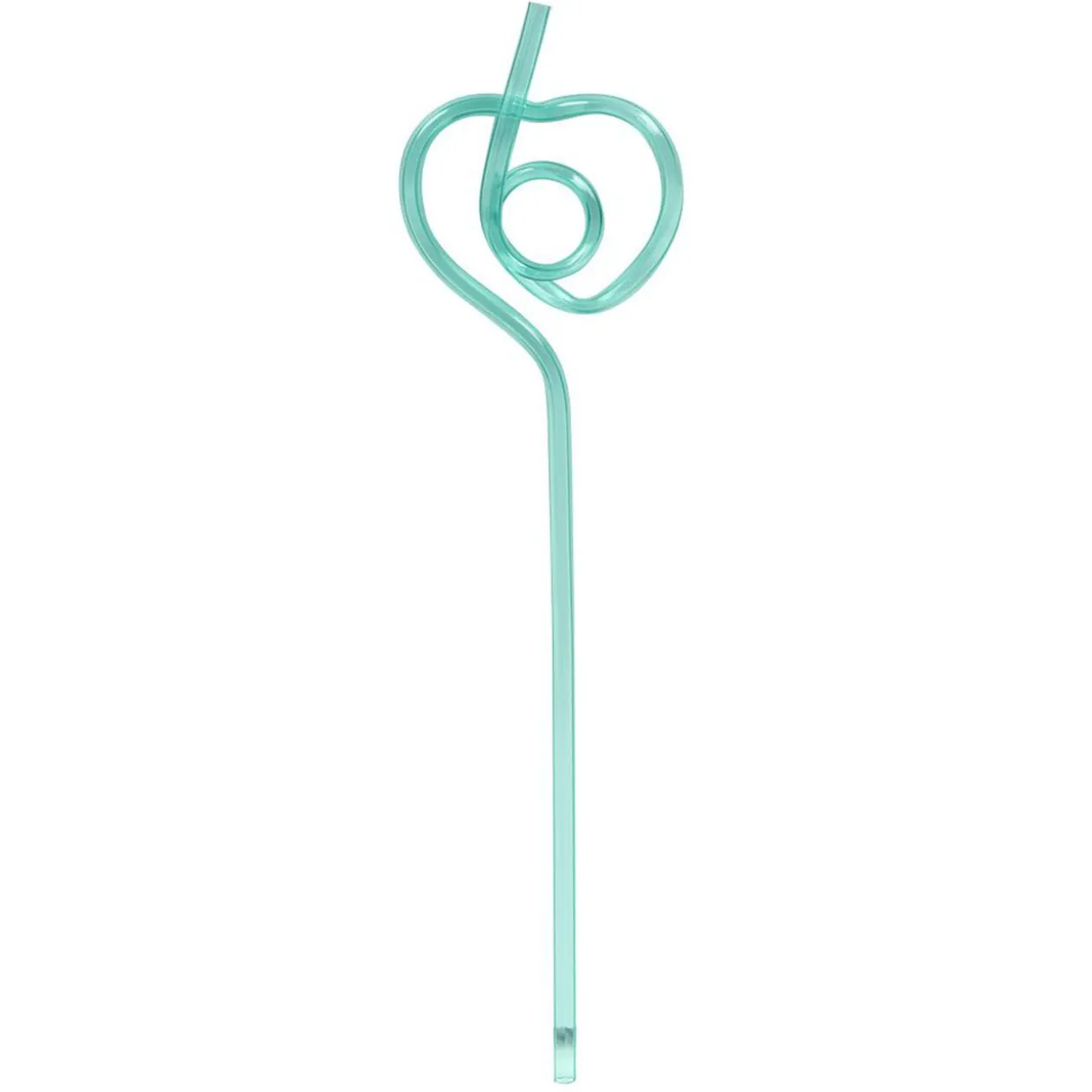 Paille forme tordue plastique réutilisable - Ø0,5x4xH24cm