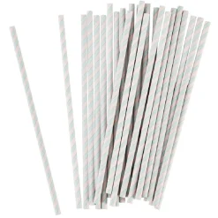 Paille rose et vert x 24