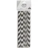 Pailles en papier x20 motif chevron