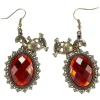 Paire de boucles d'oreilles motif tête de squelette - Vampire