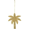 Palmier à suspendre pailleté doré déco Noël