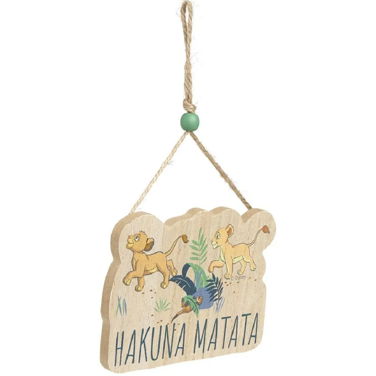 Pancarte à suspendre Disney Le Roi Lion bois 28xH16cm