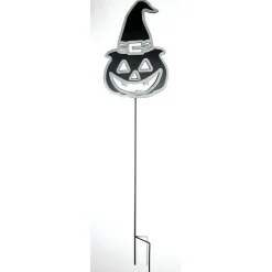 Pancarte décoration extérieure Halloween métal gris H91cm