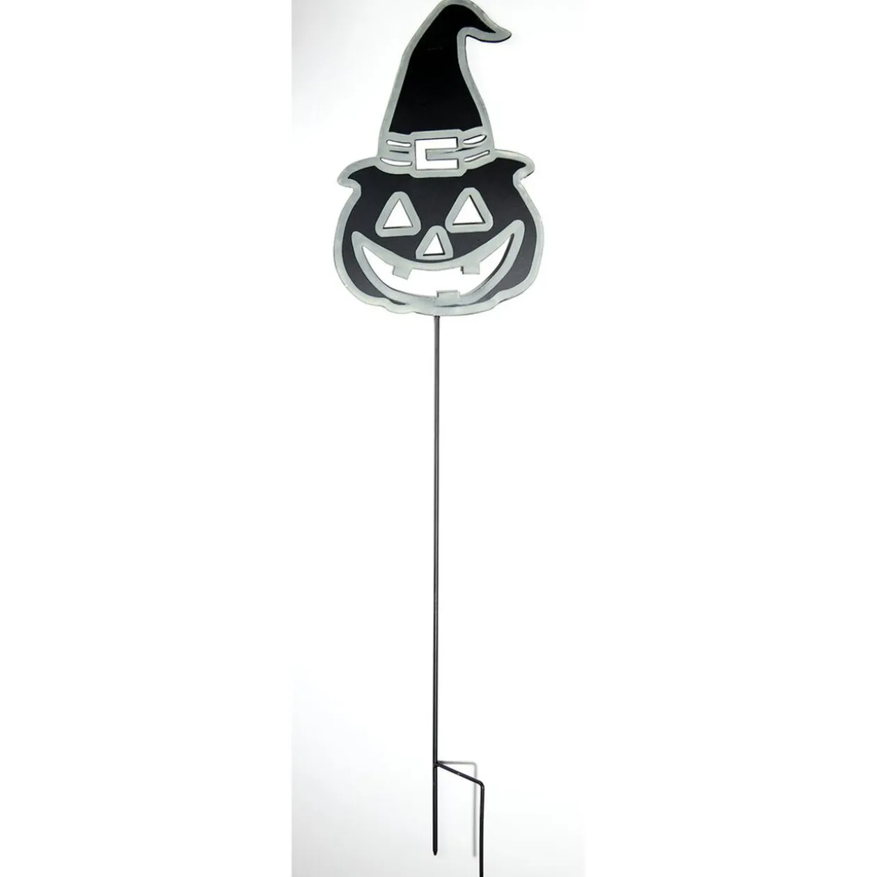 Pancarte décoration extérieure Halloween métal gris H91cm