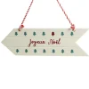 Pancarte en bois à suspendre inscription Joyeux Noël L32cm