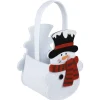 Panier forme bonhomme de neige rouge et blanc