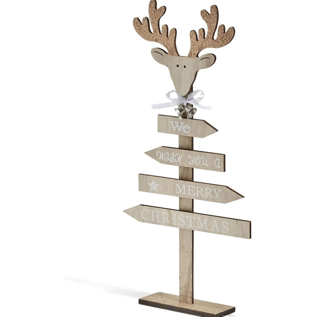 Panneau décoration de Noël We wish you a merry christmas