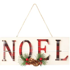 Panneau en bois Noël à suspendre