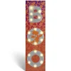 Panneau lumineux Disney inscription BOO blanc et orange 31x3,5xH110cm