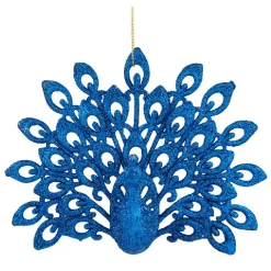 Paon de Noël pailleté à suspendre
