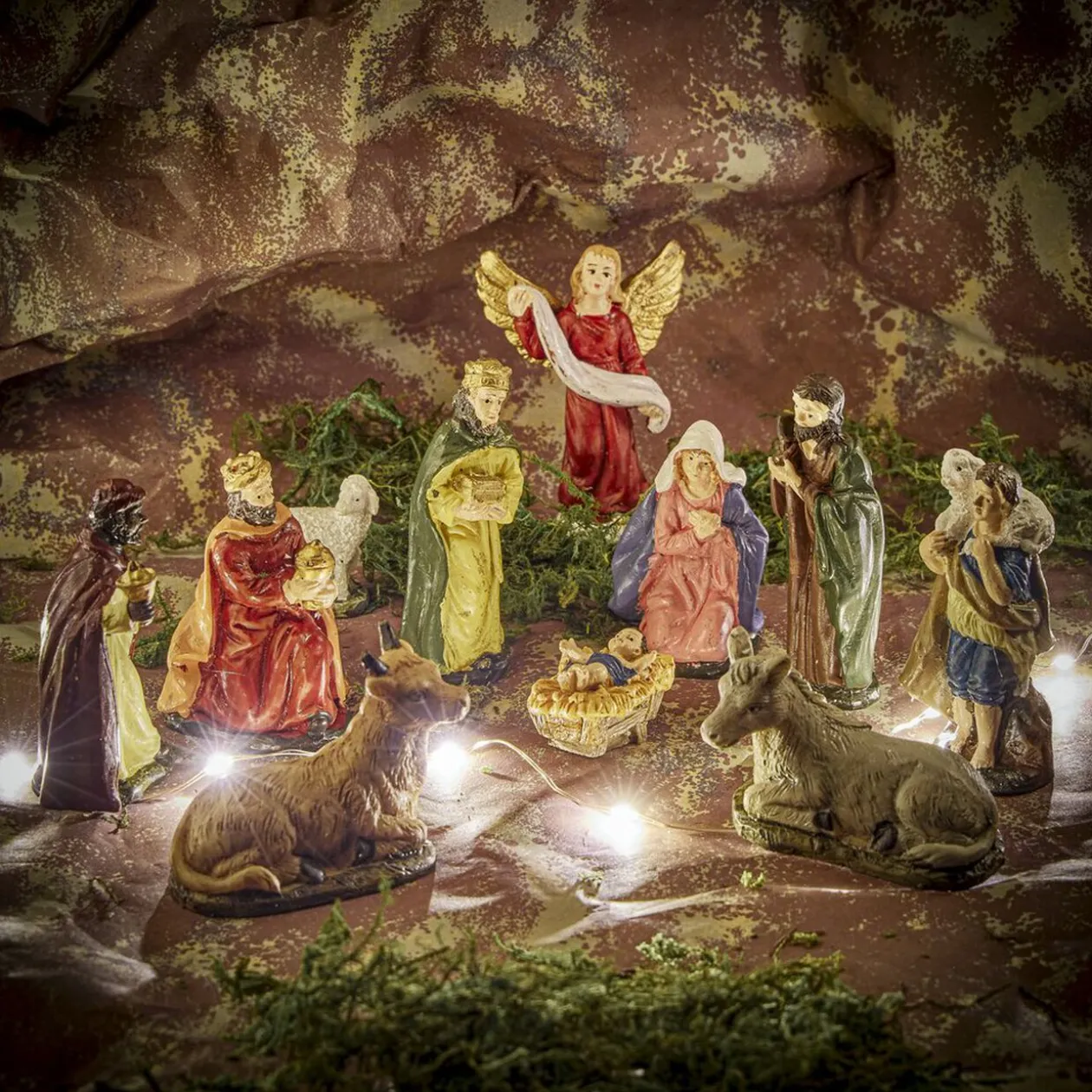 Papier rocher marron crèche de Noël 2 m