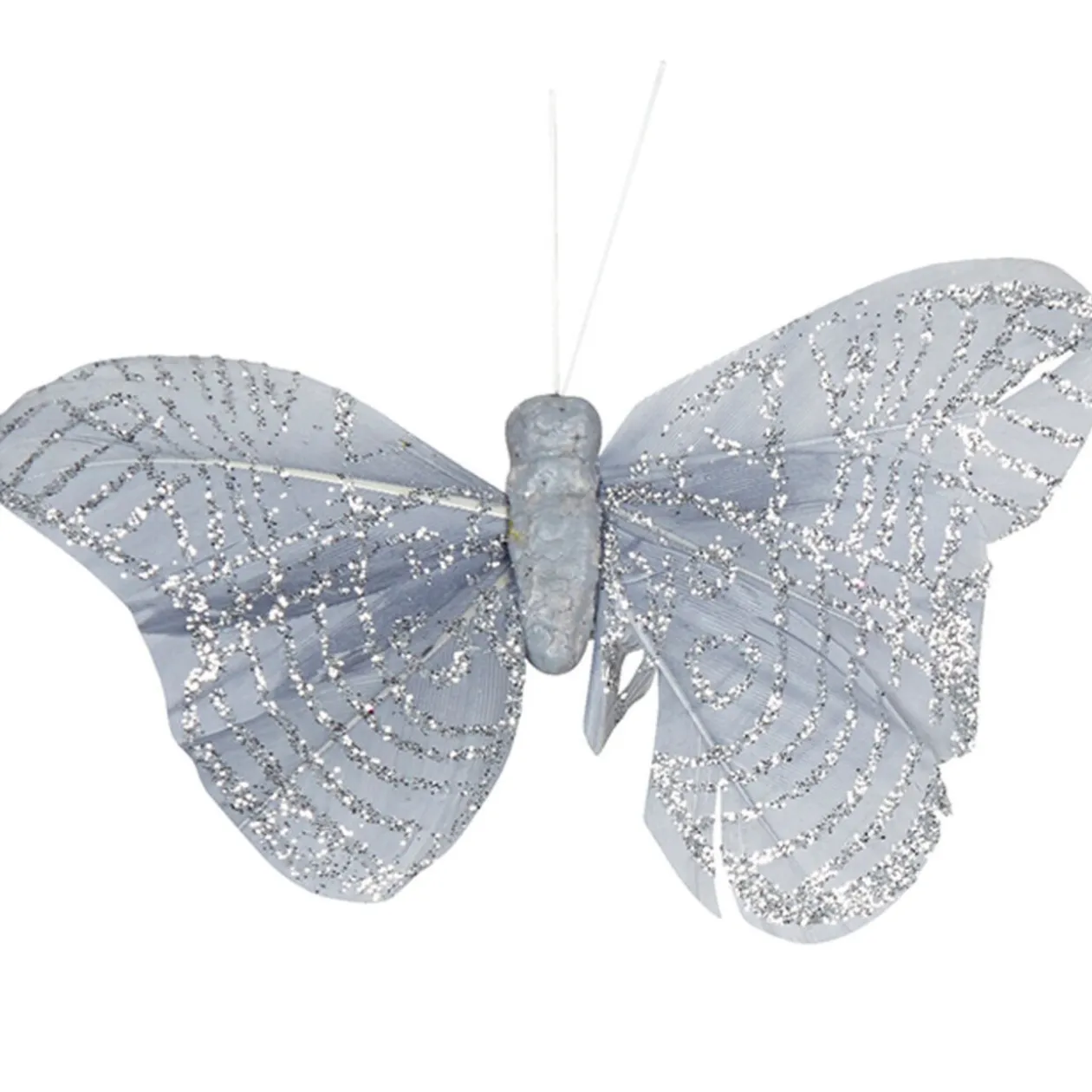 Papillon argenté x6