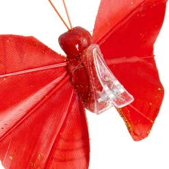 Papillon rouge x6