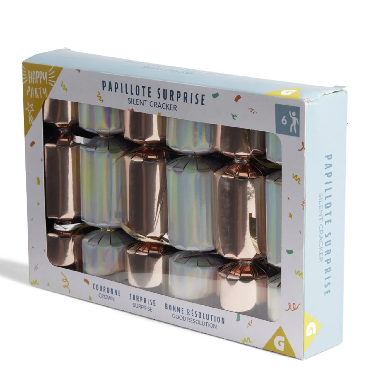 Papillote surprise rose gold x6