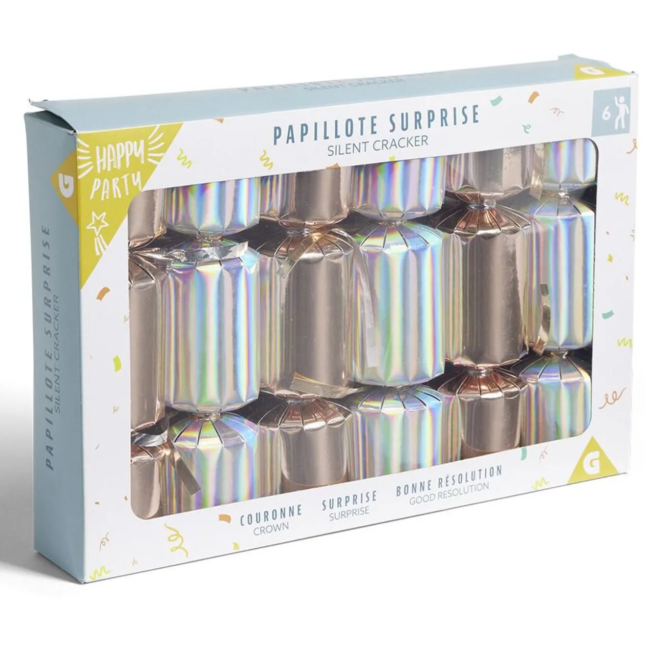 Papillote surprise rose gold x6