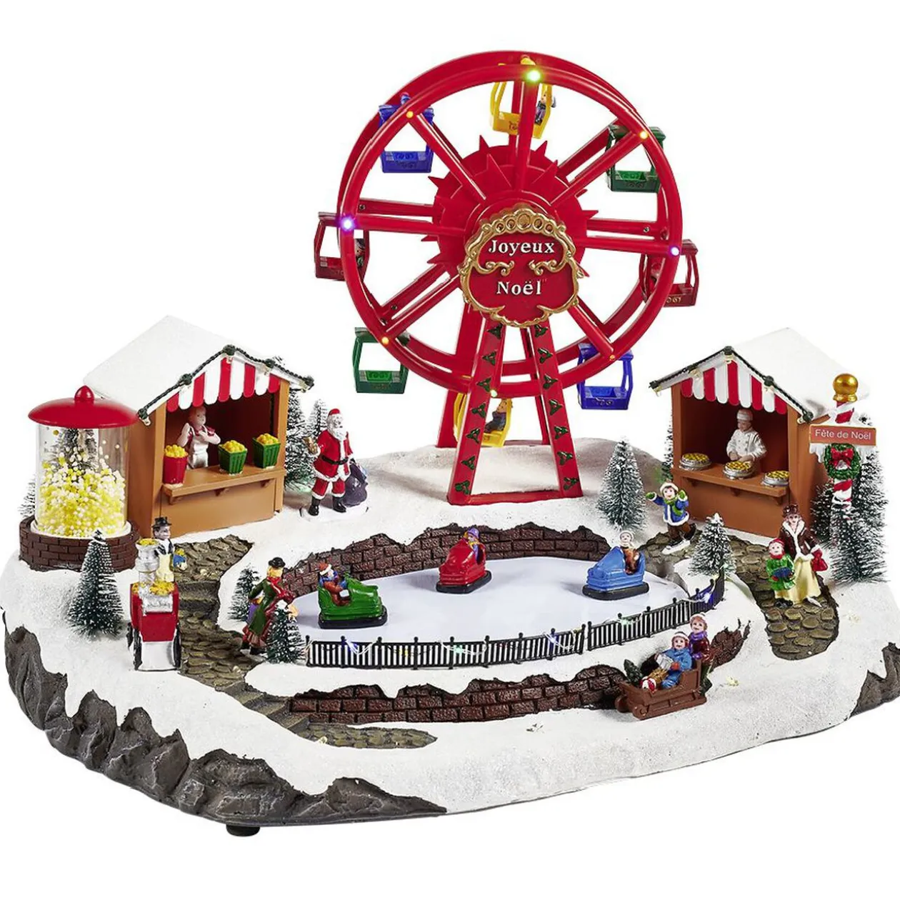 Parc d'attraction animé lumineux et musical Village de Noël