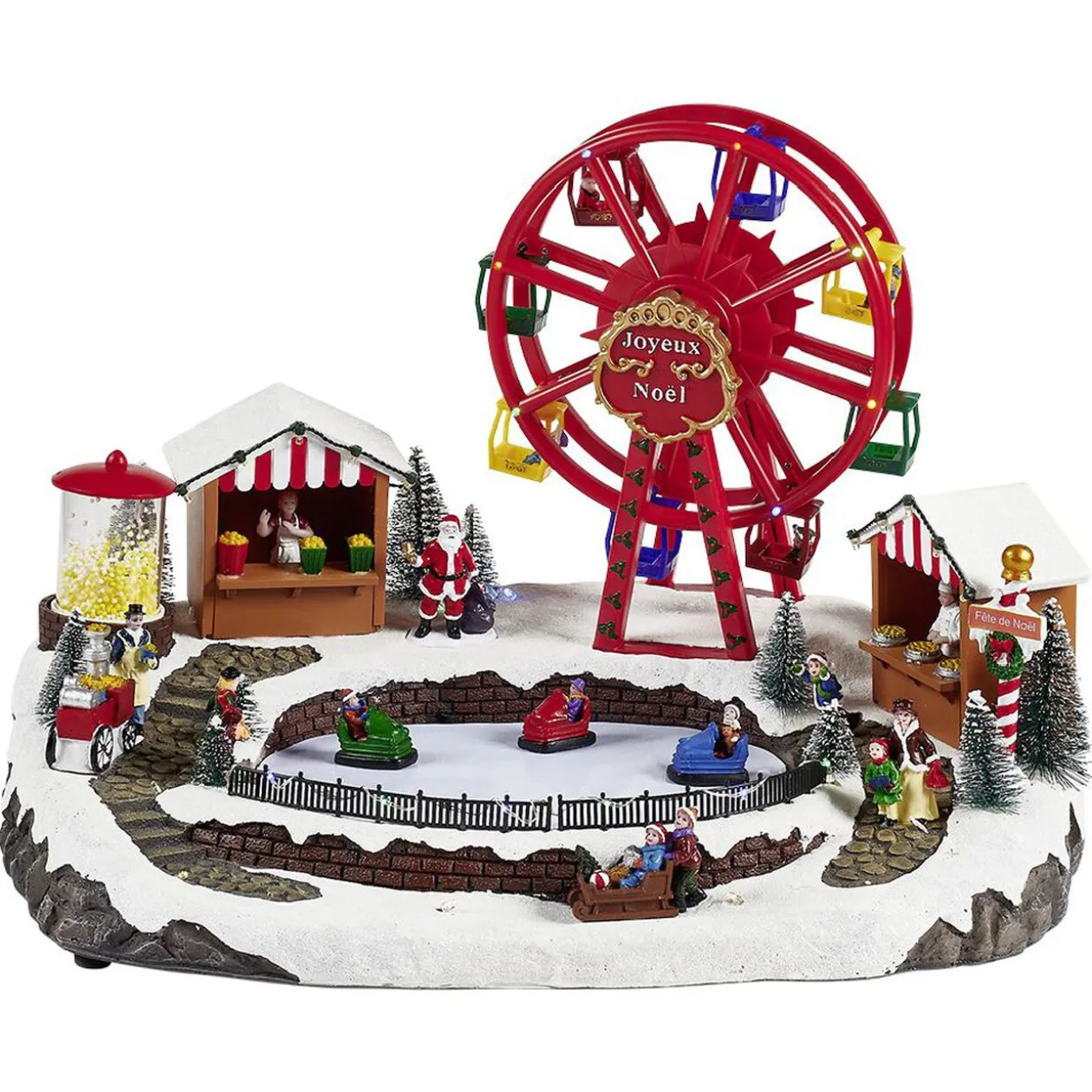 Parc d'attraction animé lumineux et musical Village de Noël