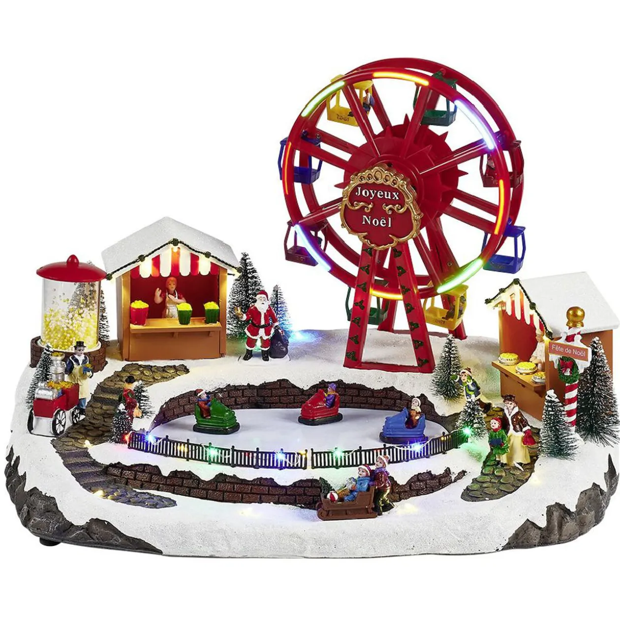 Parc d'attraction animé lumineux et musical Village de Noël