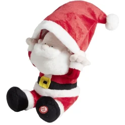 Peluche animée et musicale Père-Noël ou pingouin H34cm