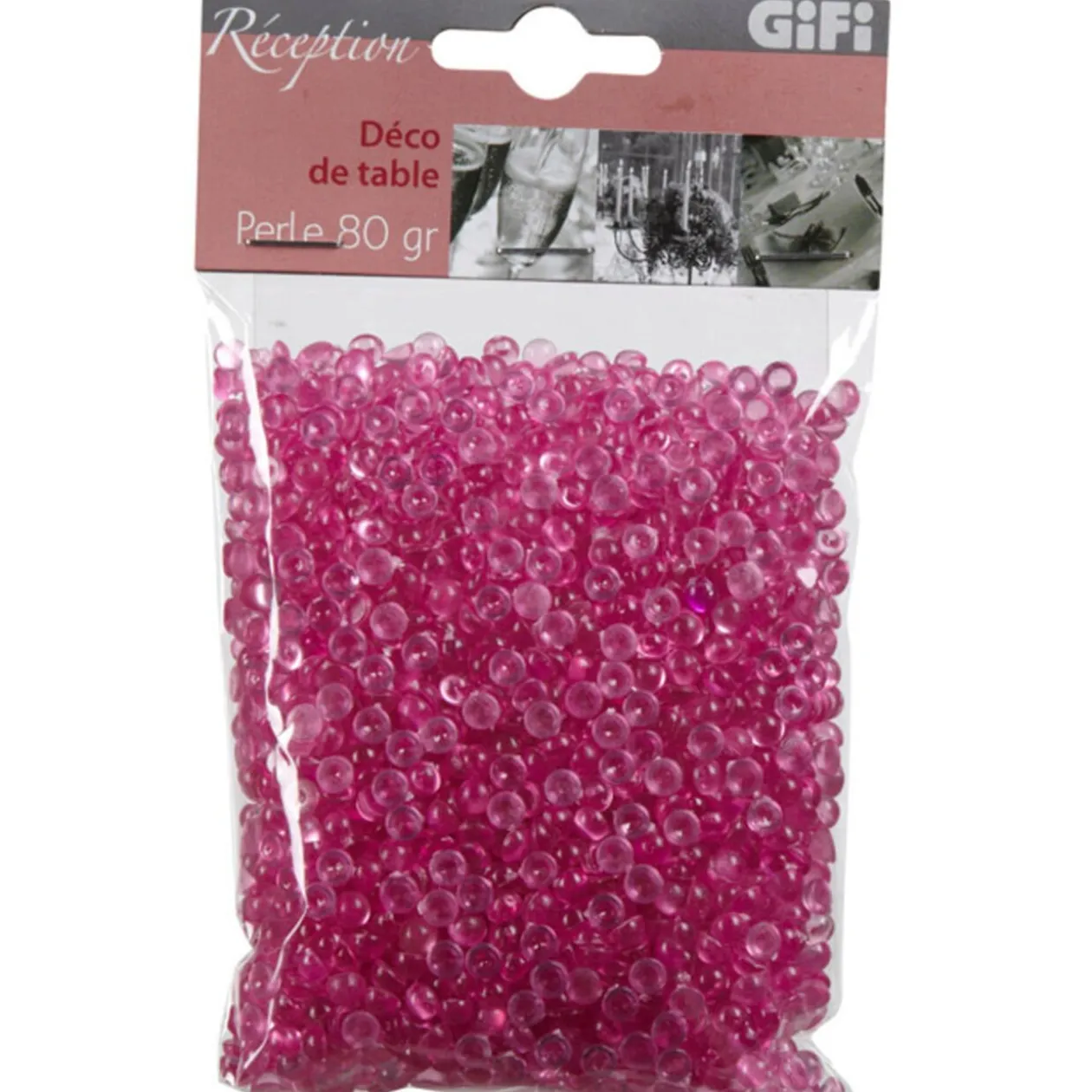 Perles déco rose fuchsia