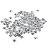 Perles plates décoratives argentées
