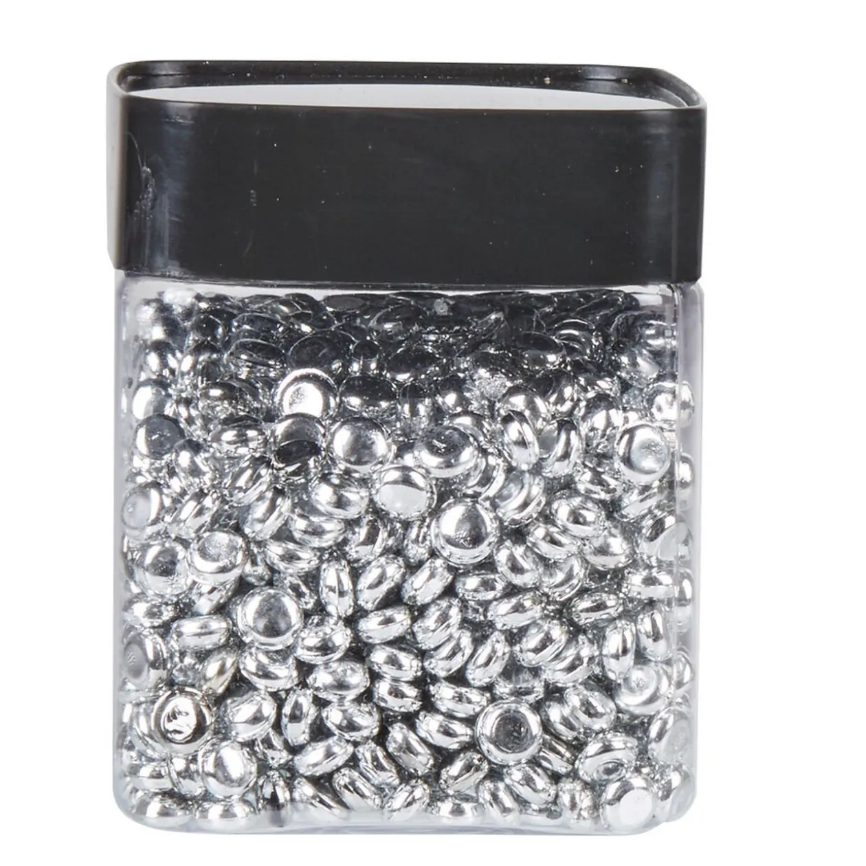 Perles plates décoratives argentées